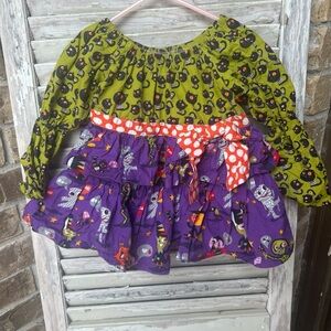 Girl’s Jelly The Pug Halloween Tunic  Size 4 Nicola Monsters Cats.